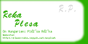 reka plesa business card